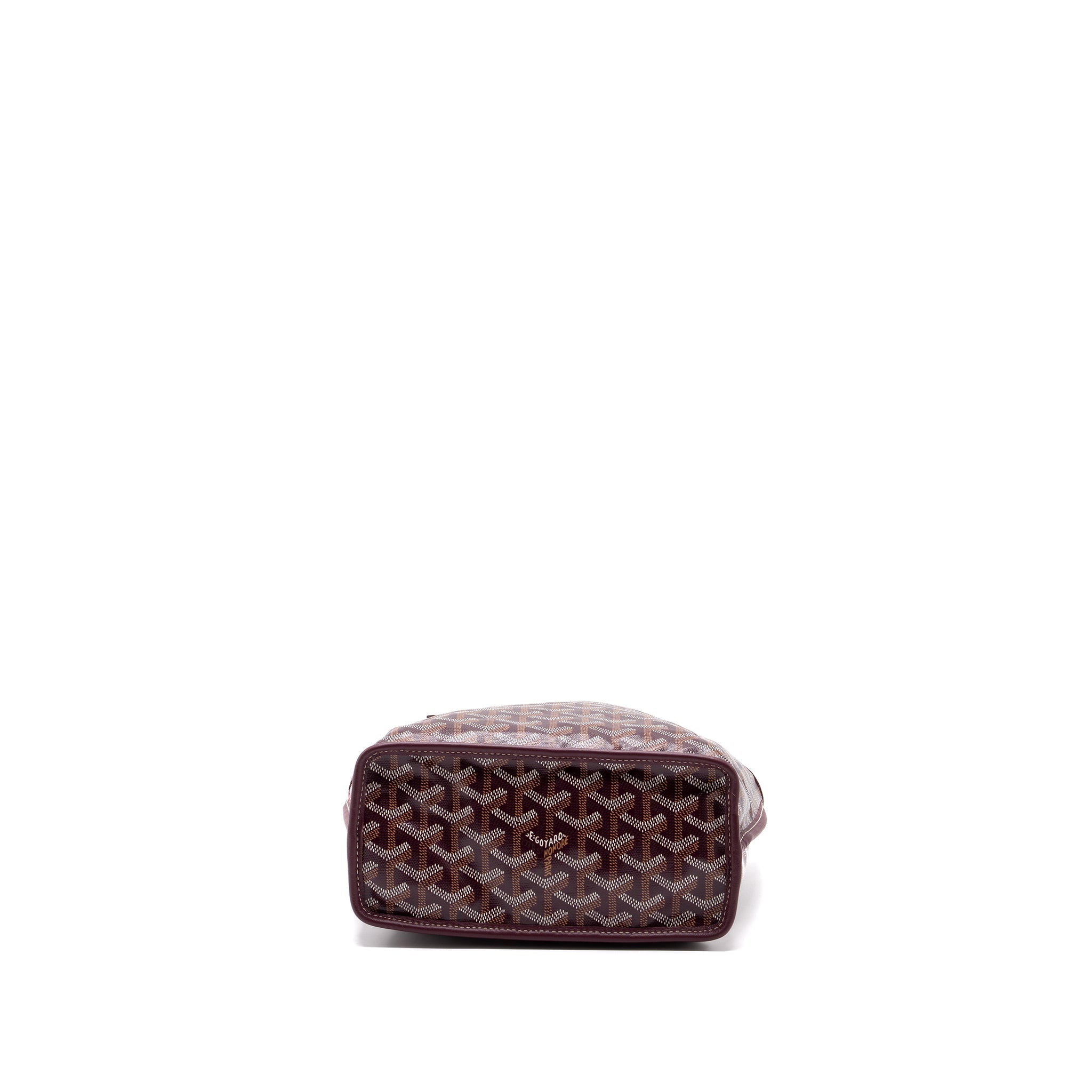 GOYARD ANJOU MINI TOTE CANVAS/CALFSKIN BURGUNDY SHW