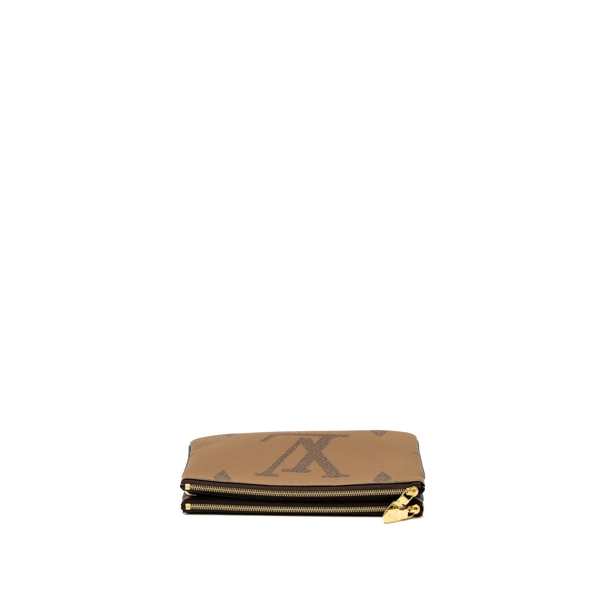 LOUIS VUITTON DOUBLE ZIP POCHETTE RESERVE MONOGRAM CANVAS GHW (NEW VERSION)