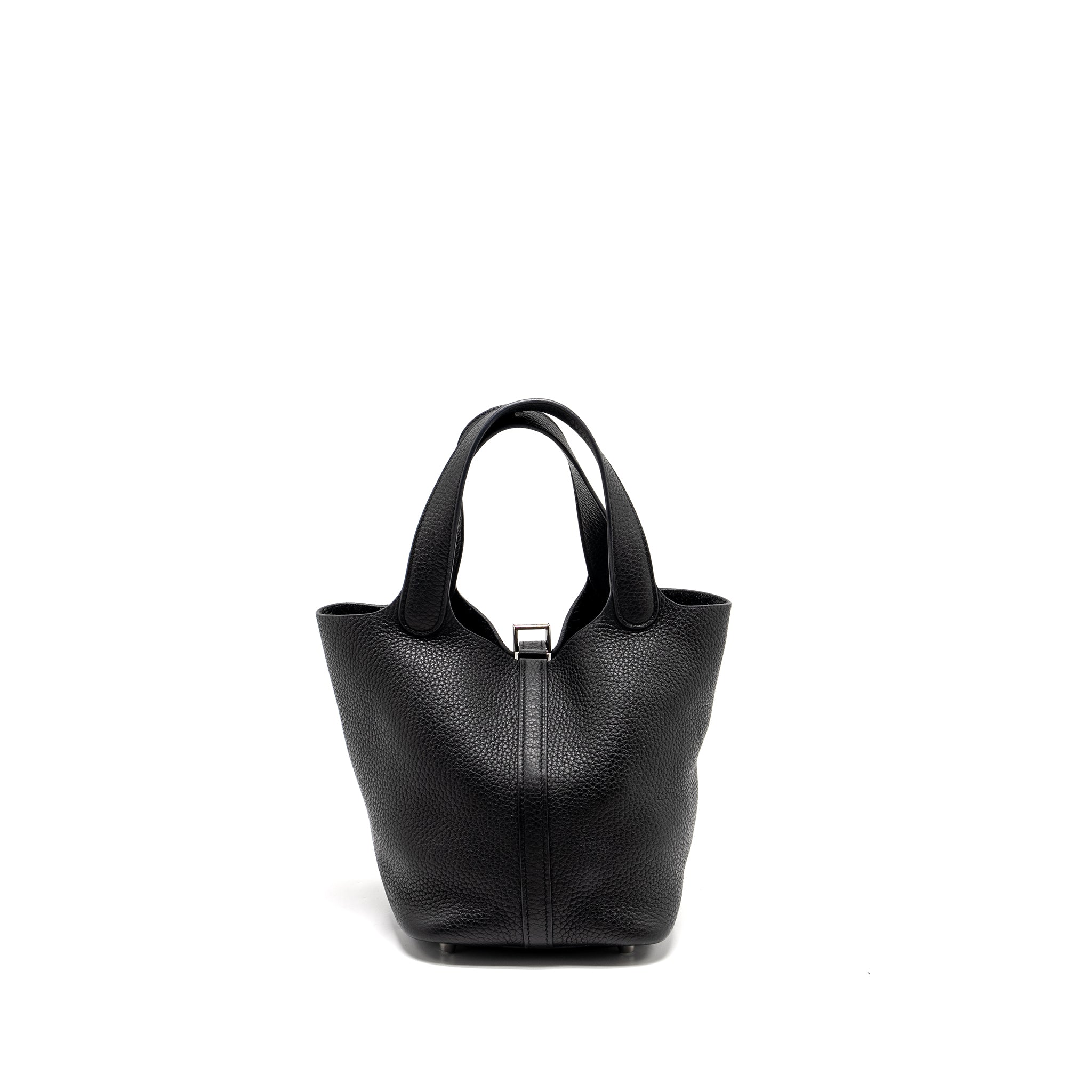 HERMES PICOTIN 18 LOCK BAG CLEMENCE BLACK SHW