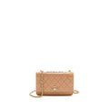 CHANEL TRENDY CC WALLET ON CHAIN LAMBSKIN DARK BEIGE LGHW (MICROCHIP)