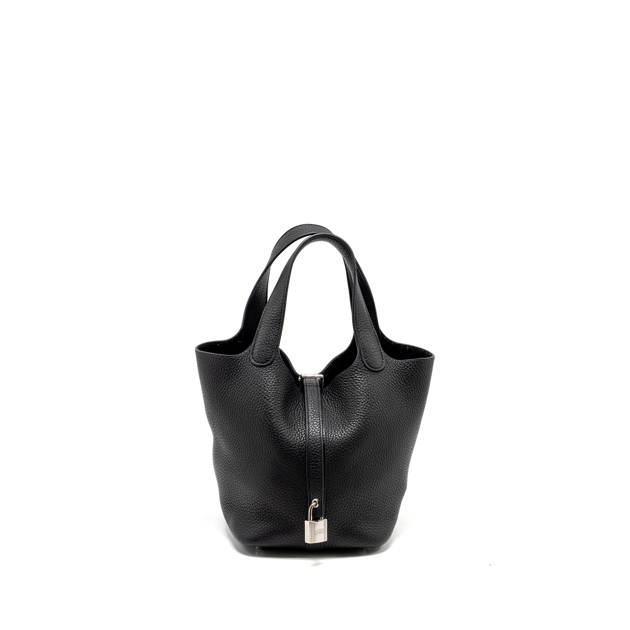 HERMES PICOTIN 18 LOCK BAG CLEMENCE BLACK SHW