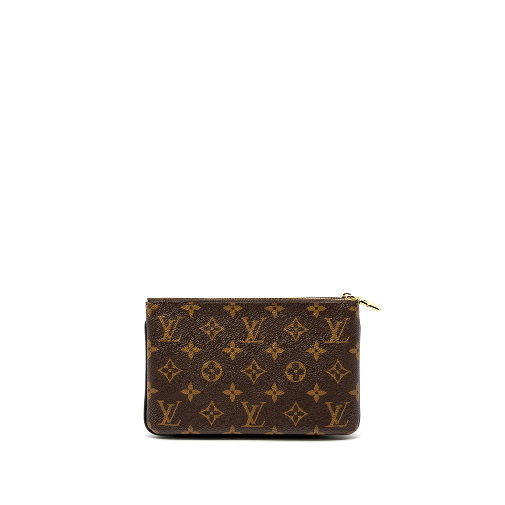 LOUIS VUITTON DOUBLE ZIP POCHETTE RESERVE MONOGRAM CANVAS GHW (NEW VERSION)