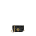 GUCCI MINI GG MARMONT CALFSKIN BLACK GHW