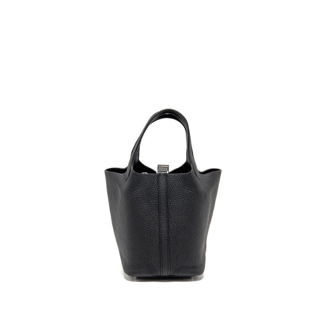 HERMES PICOTIN 18 LOCK BAG CLEMENCE BLACK SHW