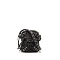 BALENCIAGA LE CAGOLE CROSSBODY BAG DENIM BLACK SHW