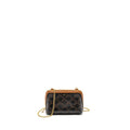 CELINE CLUTCH WITH CHAIN IN TRIOMPHE CANVAS / LAMBSKIN TAN GHW