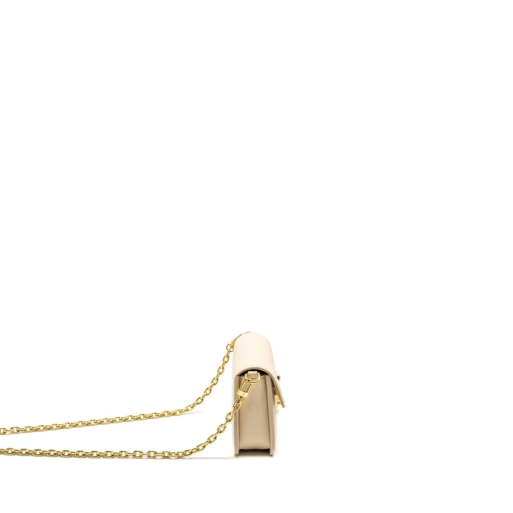 LOUIS VUITTON WALLET ON CHAIN MÉTIS MONOGRAM EMPREINTE CREAM GHW