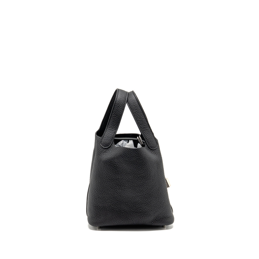 HERMES PICOTIN 18 LOCK BAG CLEMENCE BLACK SHW