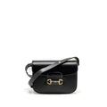 GUCCI HORSEBIT 1955 SHOULDER BAG CALFSKIN BLACK GHW