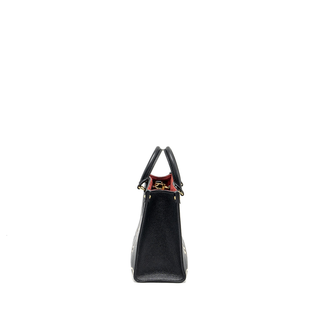 LOUIS VUITTON ONTHEGO PM BICOLOUR MONOGRAM EMPREINTE BLACK/BEIGE GHW
