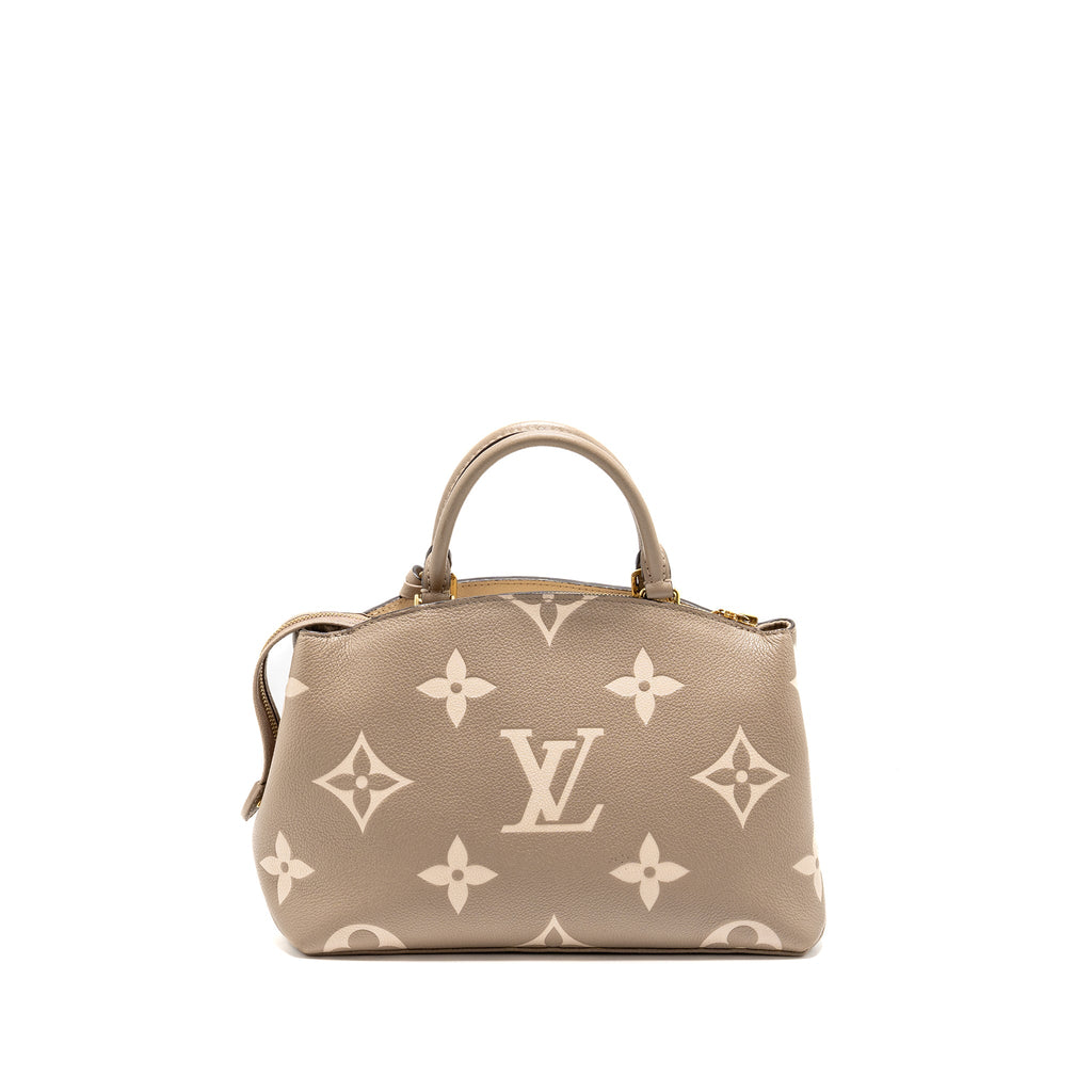 LOUIS VUITTON PETIT PALAIS BAG BICOLOUR MONOGRAM EMPREINTE LEATHER TOURTERELLE/CREME GHW