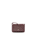 GOYARD PLUMET WALLET CLUTCH GOYARDINE CANVAS/LEATHER BURGUNDY SHW