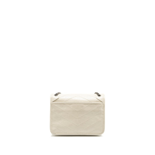 SAINT LAURENT/YSL NIKI BABY FLAP BAG CALFSKIN WHITE SHW