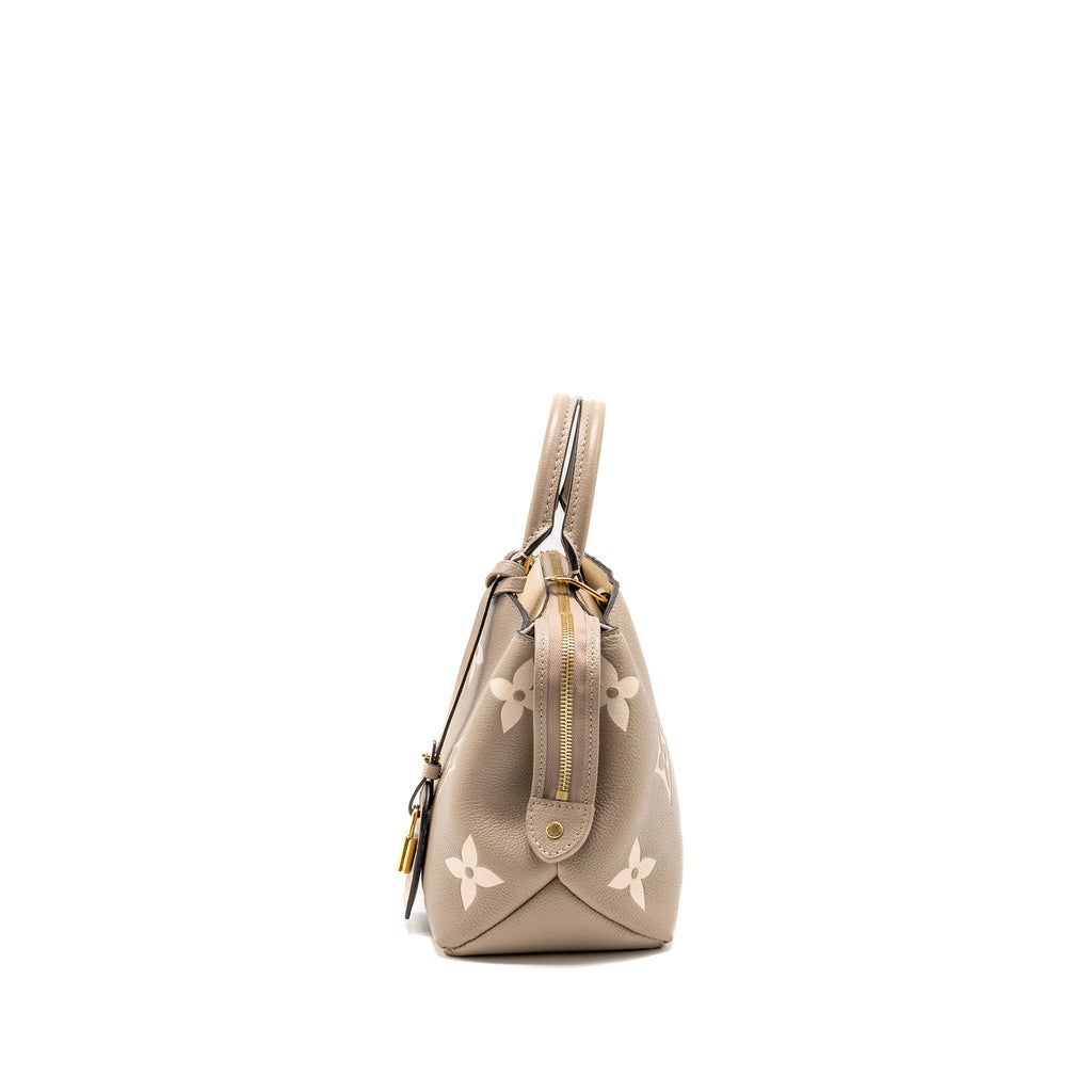 LOUIS VUITTON PETIT PALAIS BAG BICOLOUR MONOGRAM EMPREINTE LEATHER TOURTERELLE/CREME GHW