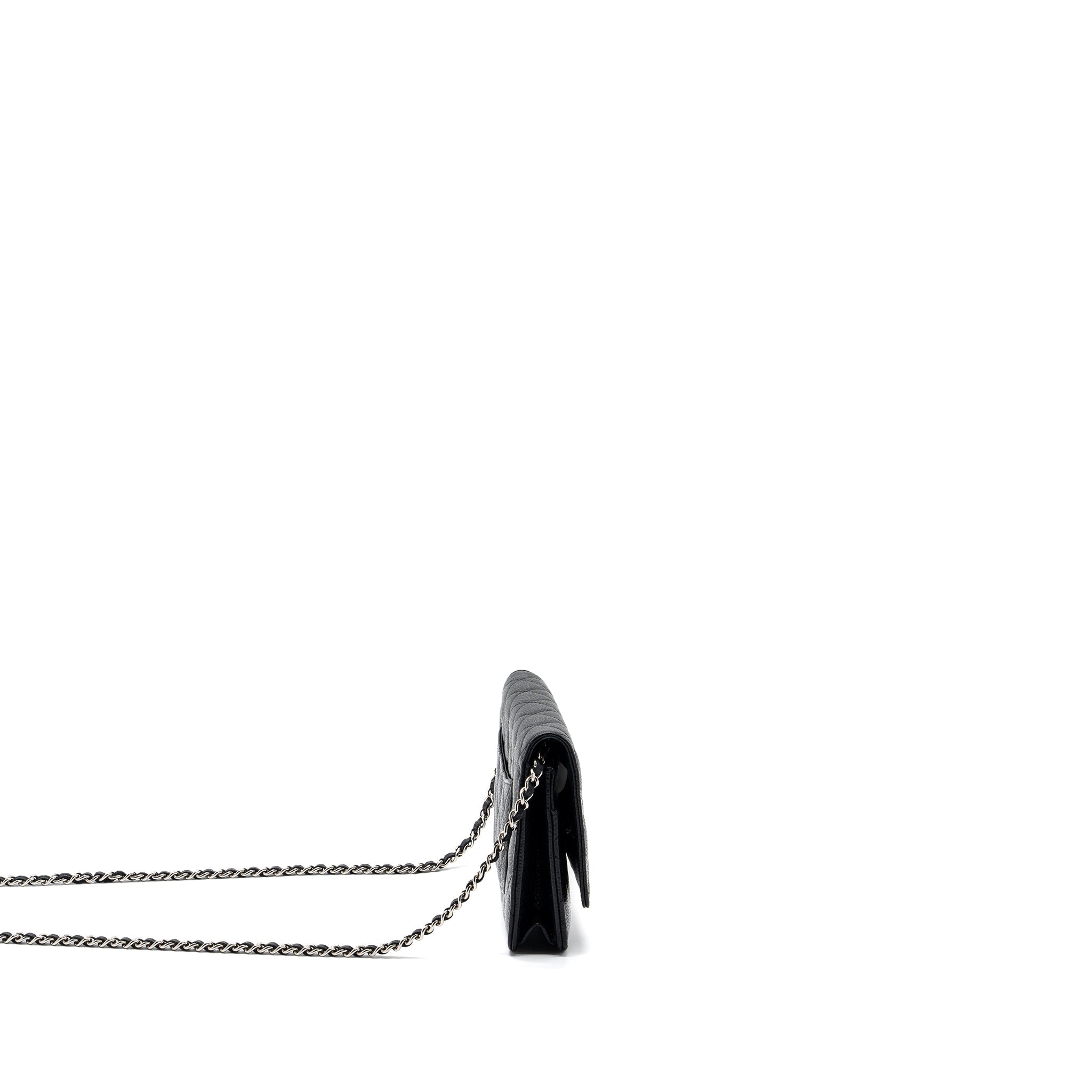 CHANEL CLASSIC WALLET ON CHAIN CAVIAR BLACK SHW