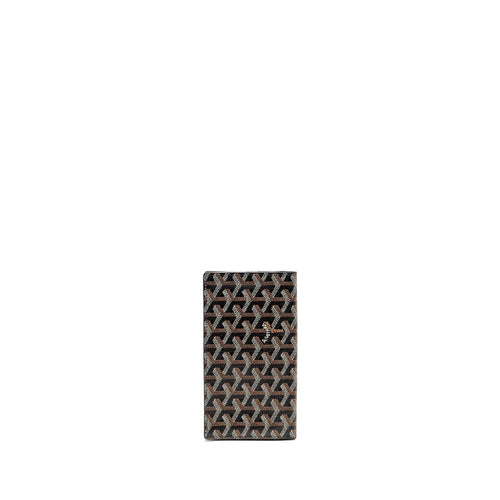 GOYARD SAINT ROCH LONG WALLET GOYARDINE CANVAS / CALFSKIN BLACK SHW