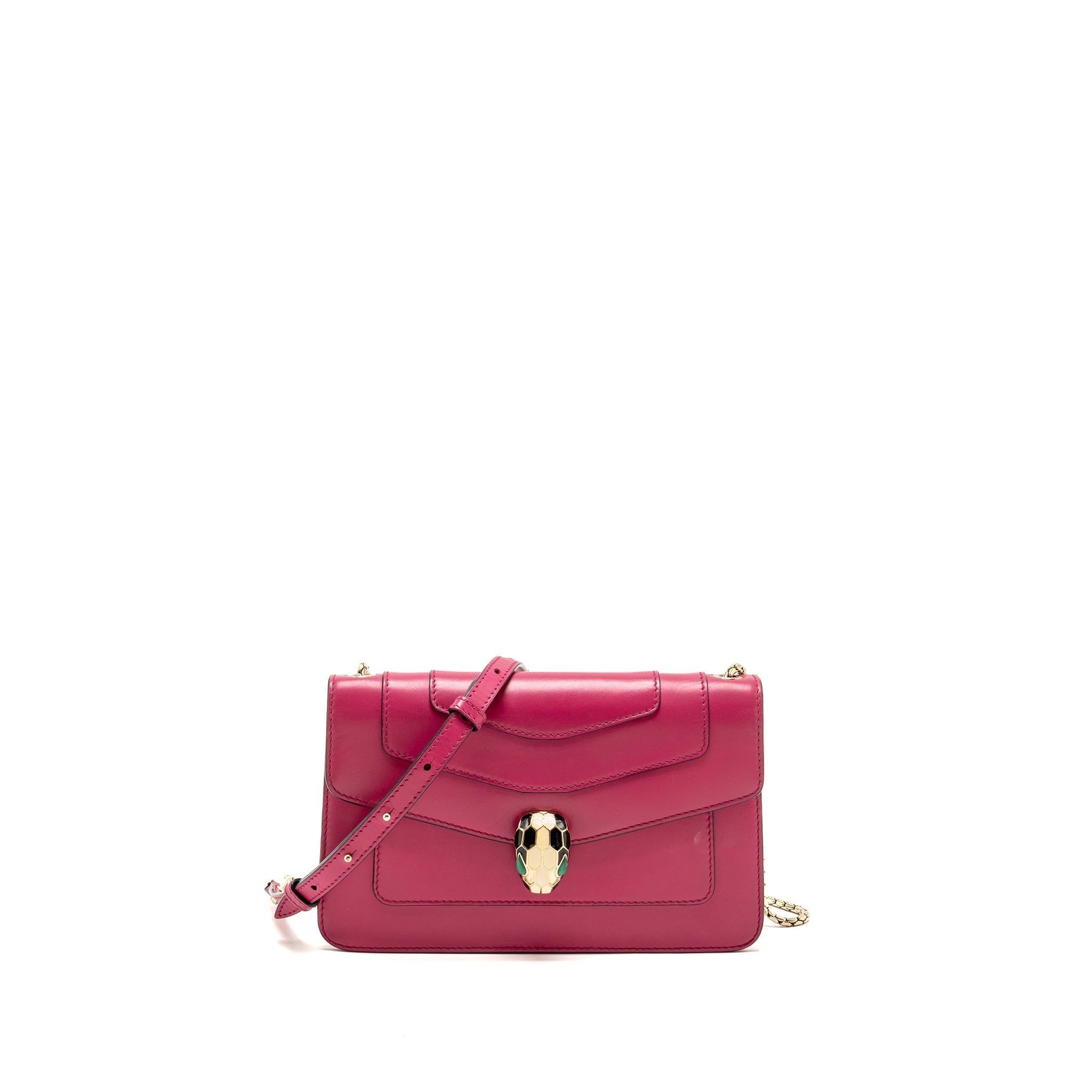 BVLGARI SERPENTI FOREVER CROSSBODY BAG CALFSKIN HOT PINK LGHW
