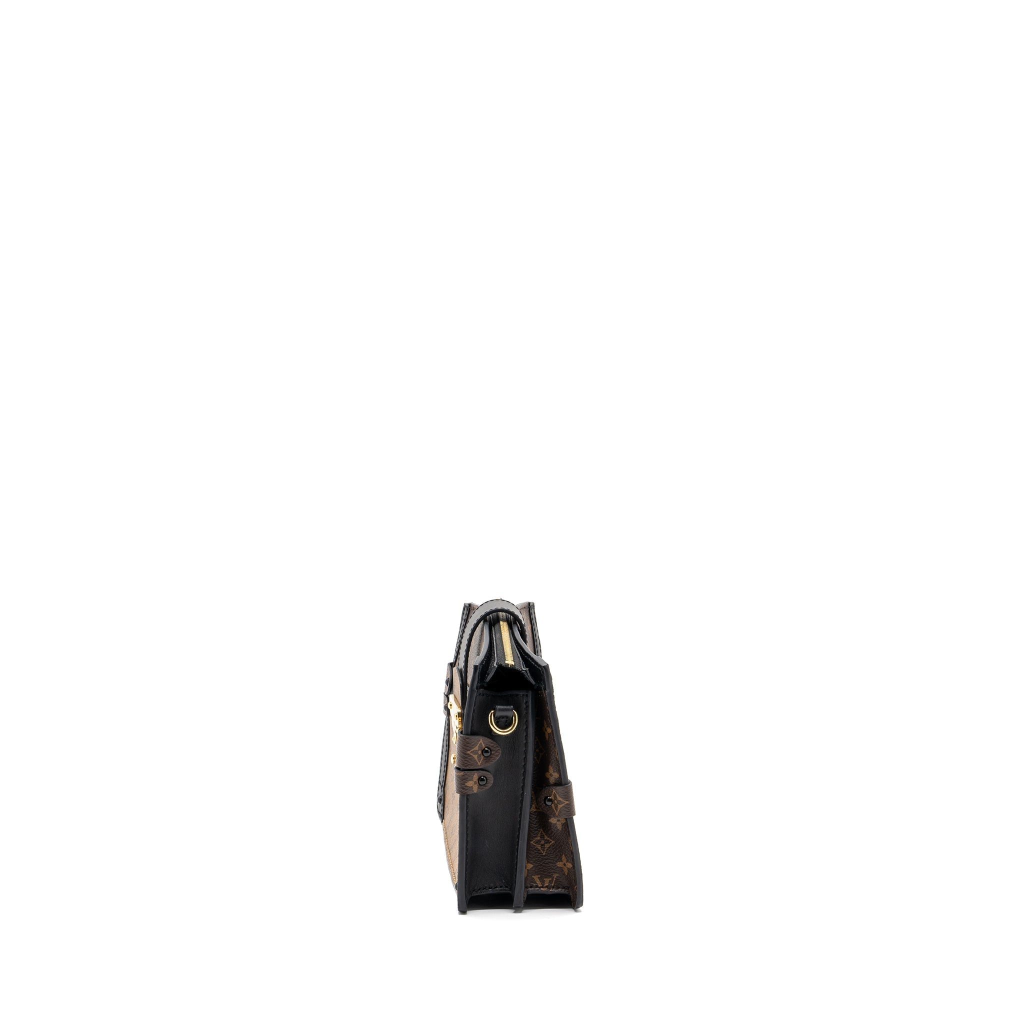 LOUIS VUITTON TRUNK CLUTCH MONOGRAM REVERSE CANVAS GHW