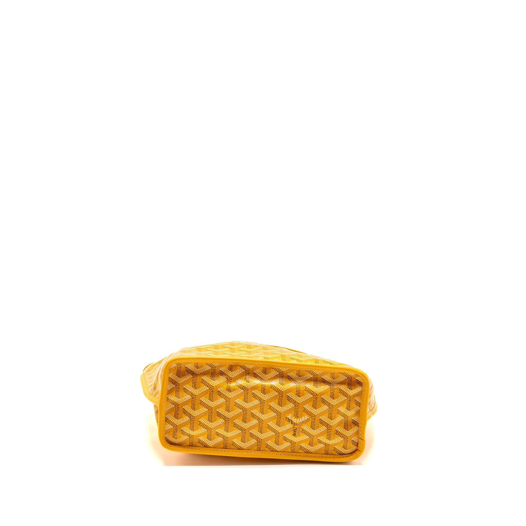 GOYARD MINI ANJOU TOTE BAG GOYARDLINE CANVAS / LEATHER YELLOW SHW