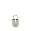 HERMES MICRO PICOTIN 14 LOCK BAG OSTRICH GRIS PERLE SHW
