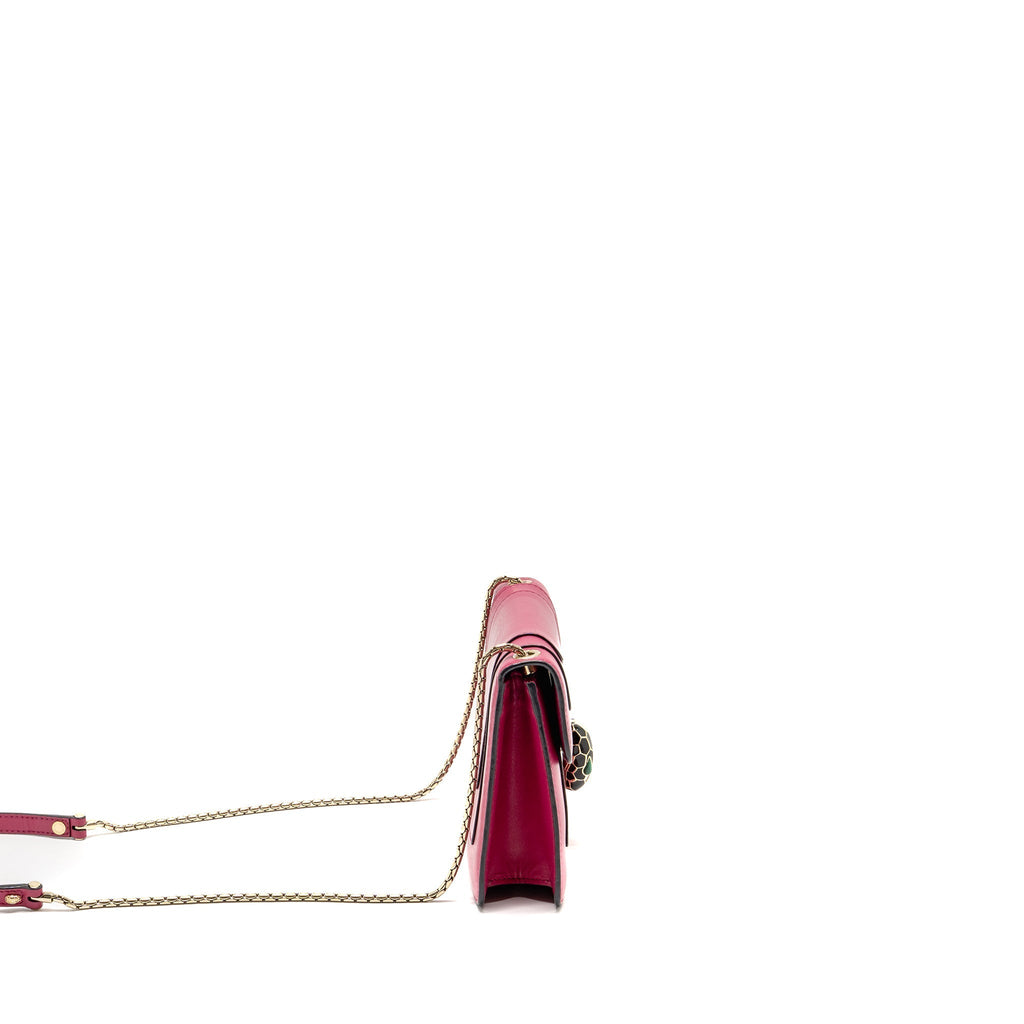 BVLGARI SERPENTI FOREVER CROSSBODY BAG CALFSKIN HOT PINK LGHW