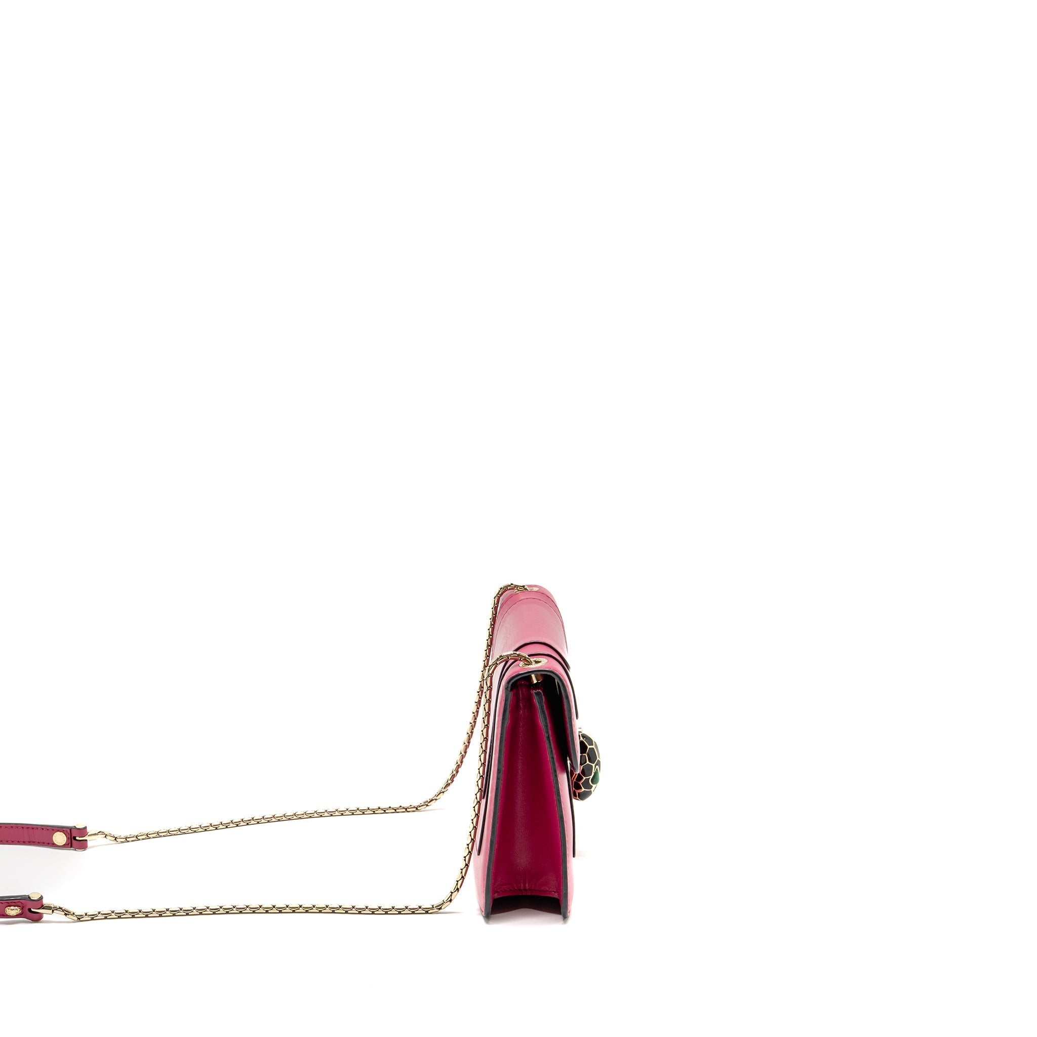 BVLGARI SERPENTI FOREVER CROSSBODY BAG CALFSKIN HOT PINK LGHW