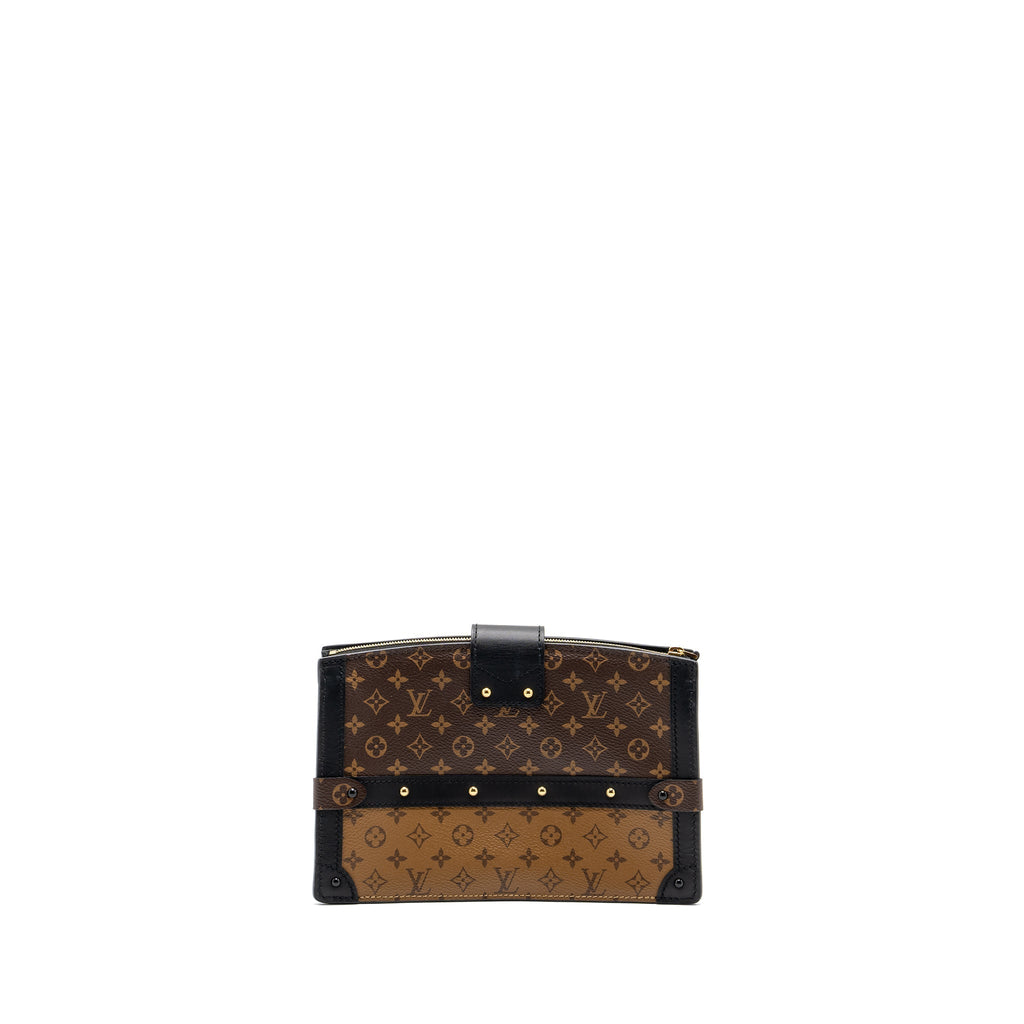 LOUIS VUITTON TRUNK CLUTCH MONOGRAM REVERSE CANVAS GHW