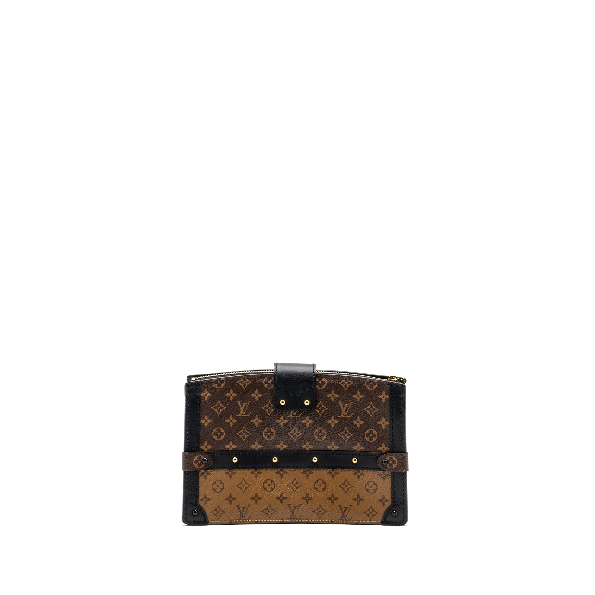 LOUIS VUITTON TRUNK CLUTCH MONOGRAM REVERSE CANVAS GHW