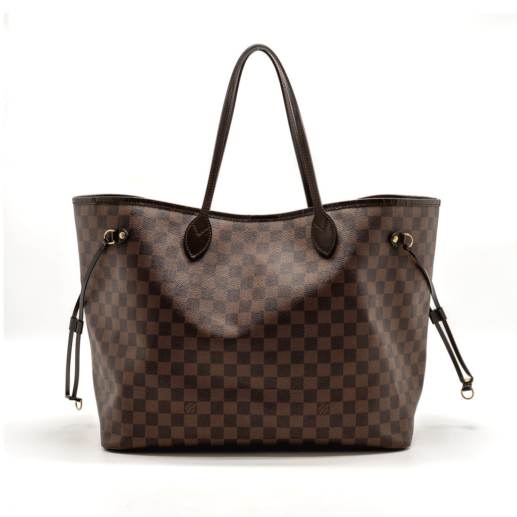 LOUIS VUITTON NEVERFULL GM DAMIER EBENE WITH GHW