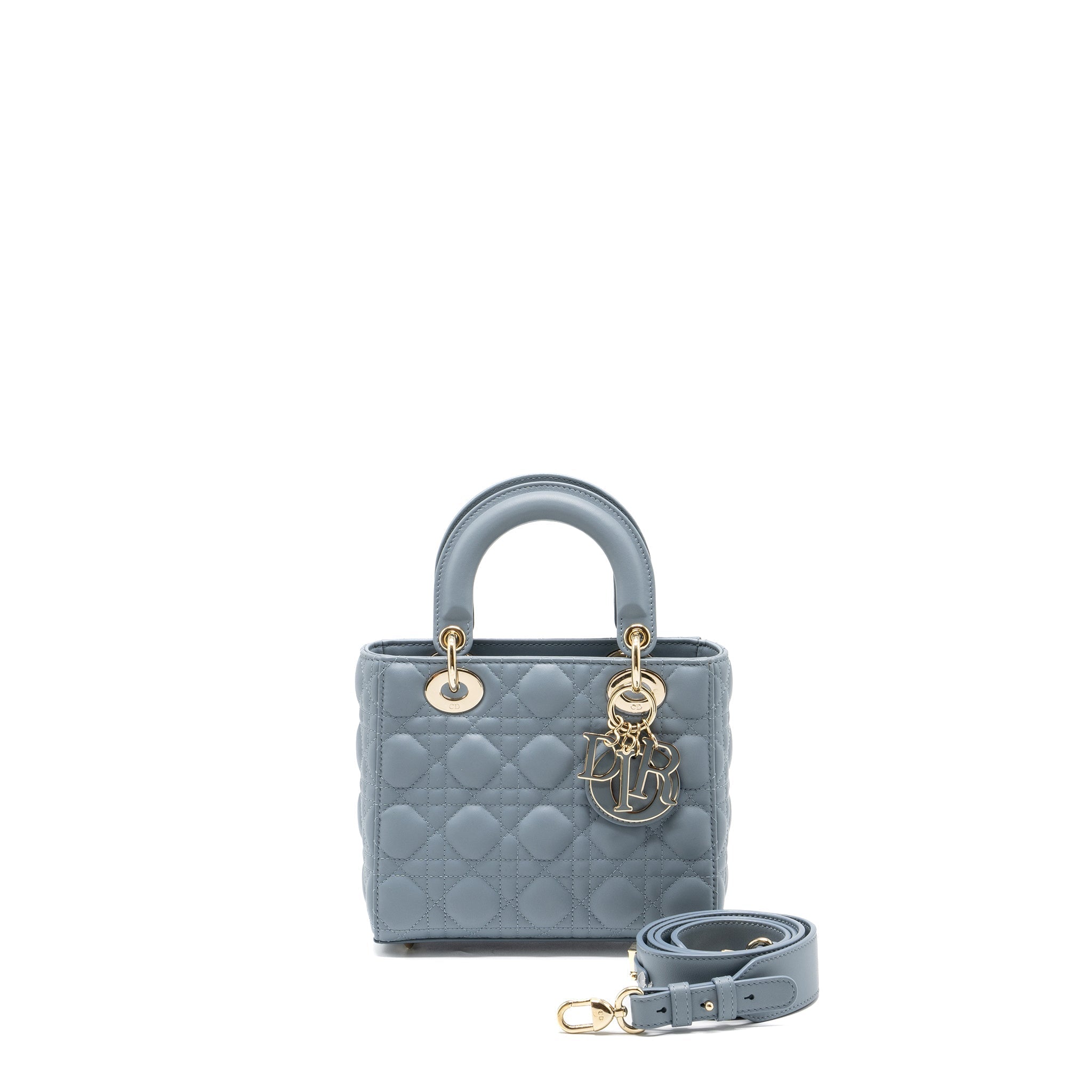 DIOR MY ABC SMALL LADY DIOR LAMBSKIN LIGHT BLUE LGHW