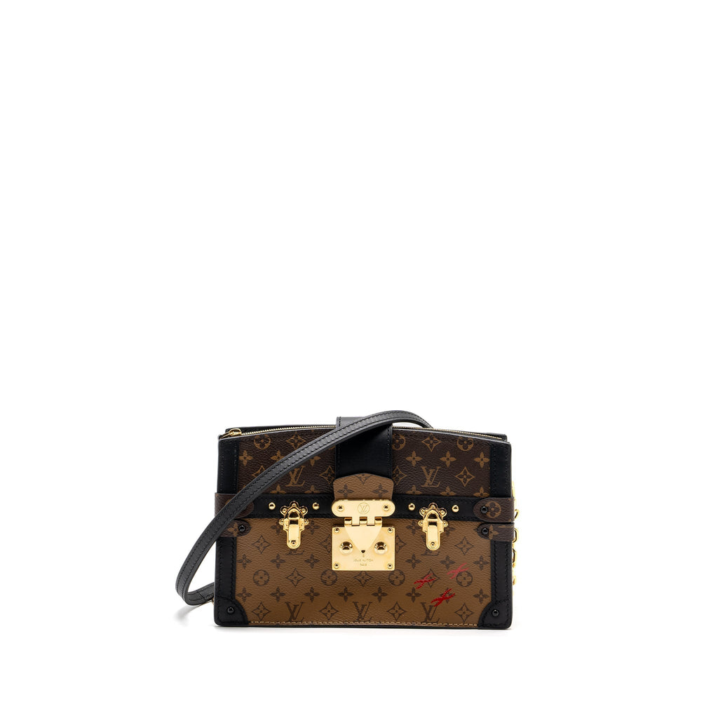 LOUIS VUITTON TRUNK CLUTCH MONOGRAM REVERSE CANVAS GHW