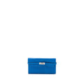 Hermes Kelly Classic Long Wallet Chèvre Mysore Blue Hydra SHW