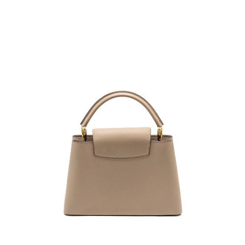 LOUIS VUITTON CAPUCINES PM CALFSKIN GREY GHW