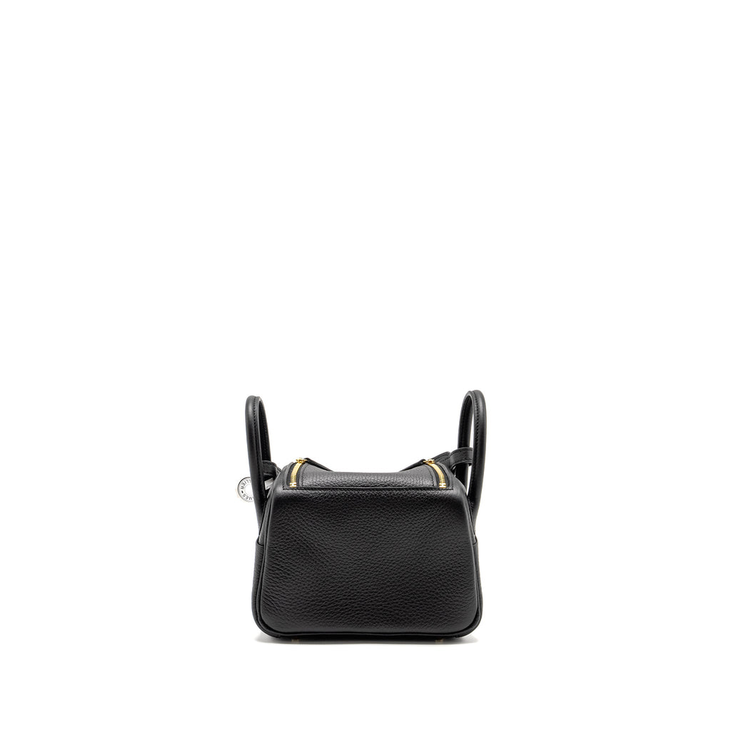 HERMES MINI LINDY II CLEMENCE BLACK GHW