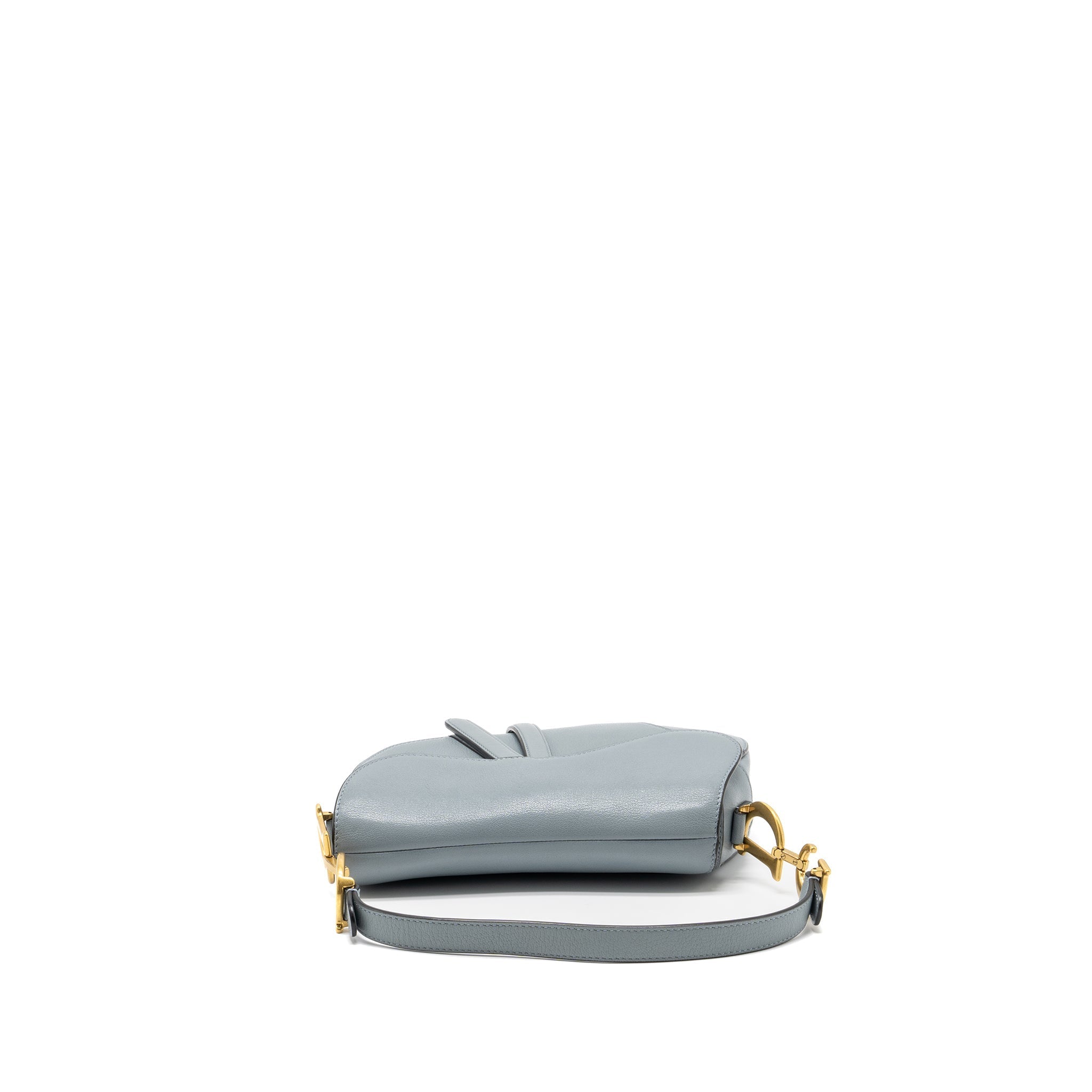 DIOR MEDIUM SADDLE BAG GOATSKIN LIGHT BLUE GHW
