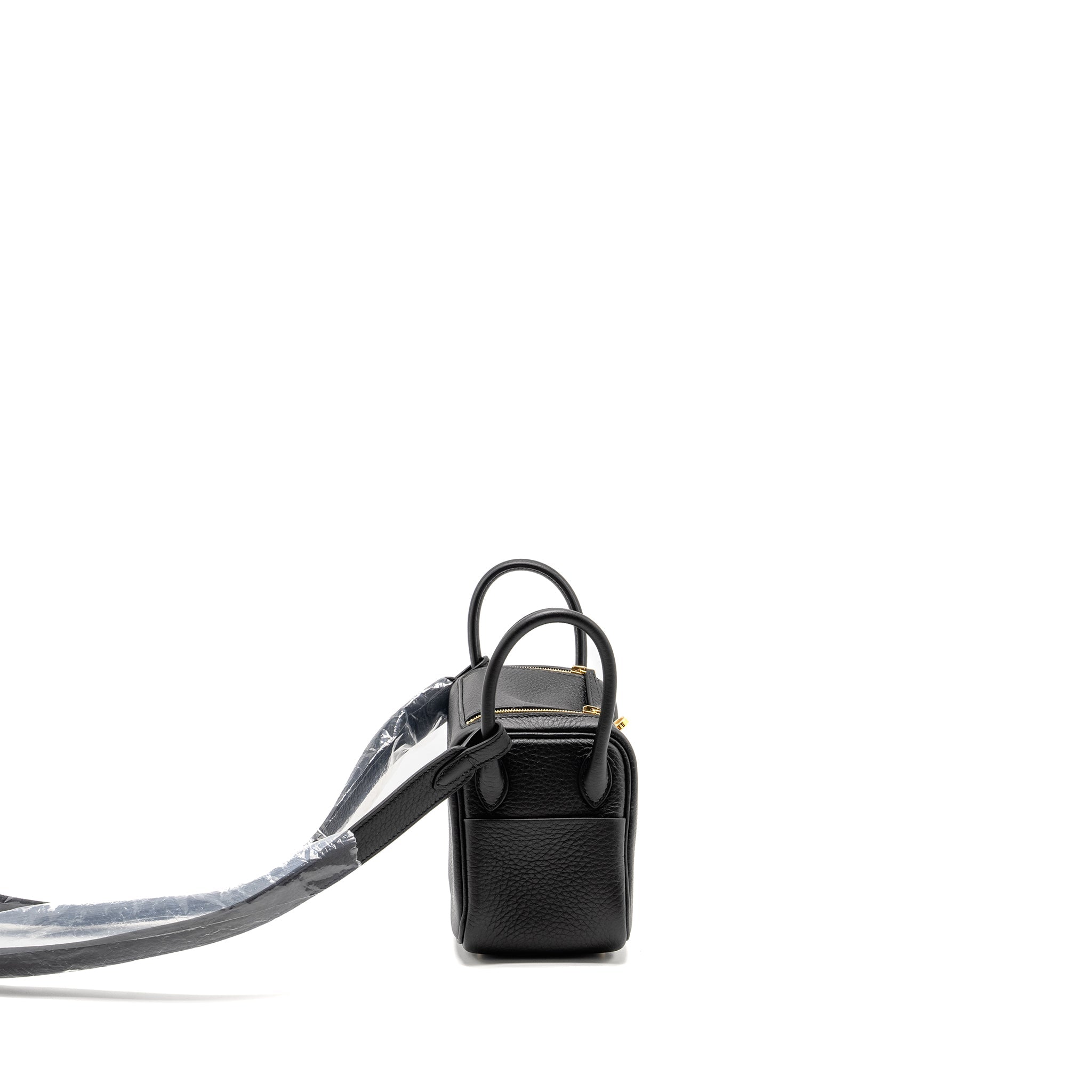 HERMES MINI LINDY II CLEMENCE BLACK GHW