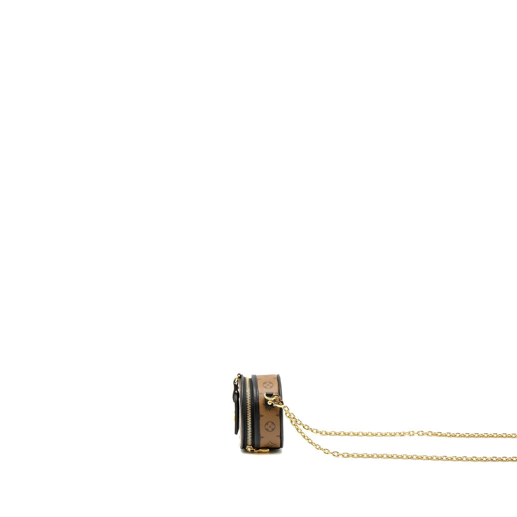 LOUIS VUITTON CHAPEAU NECKLACE/CHAIN BAG MONOGRAM REVERSE CANVAS BLACK GHW