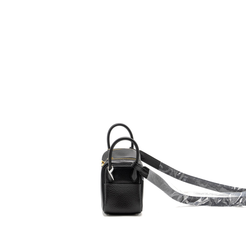 HERMES MINI LINDY II CLEMENCE BLACK GHW