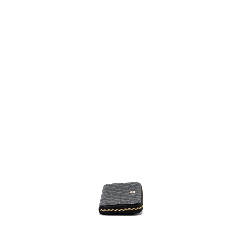CHANEL CLASSIC LONG ZIPPED WALLET CAVIAR BLACK GHW (MICROCHIP)