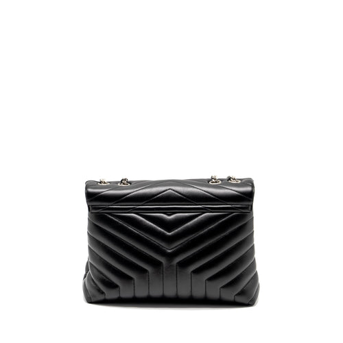 SAINT LAURENT/YSL MEDIUM LOULOU SHOULDER BAG CALFSKIN BLACK SHW