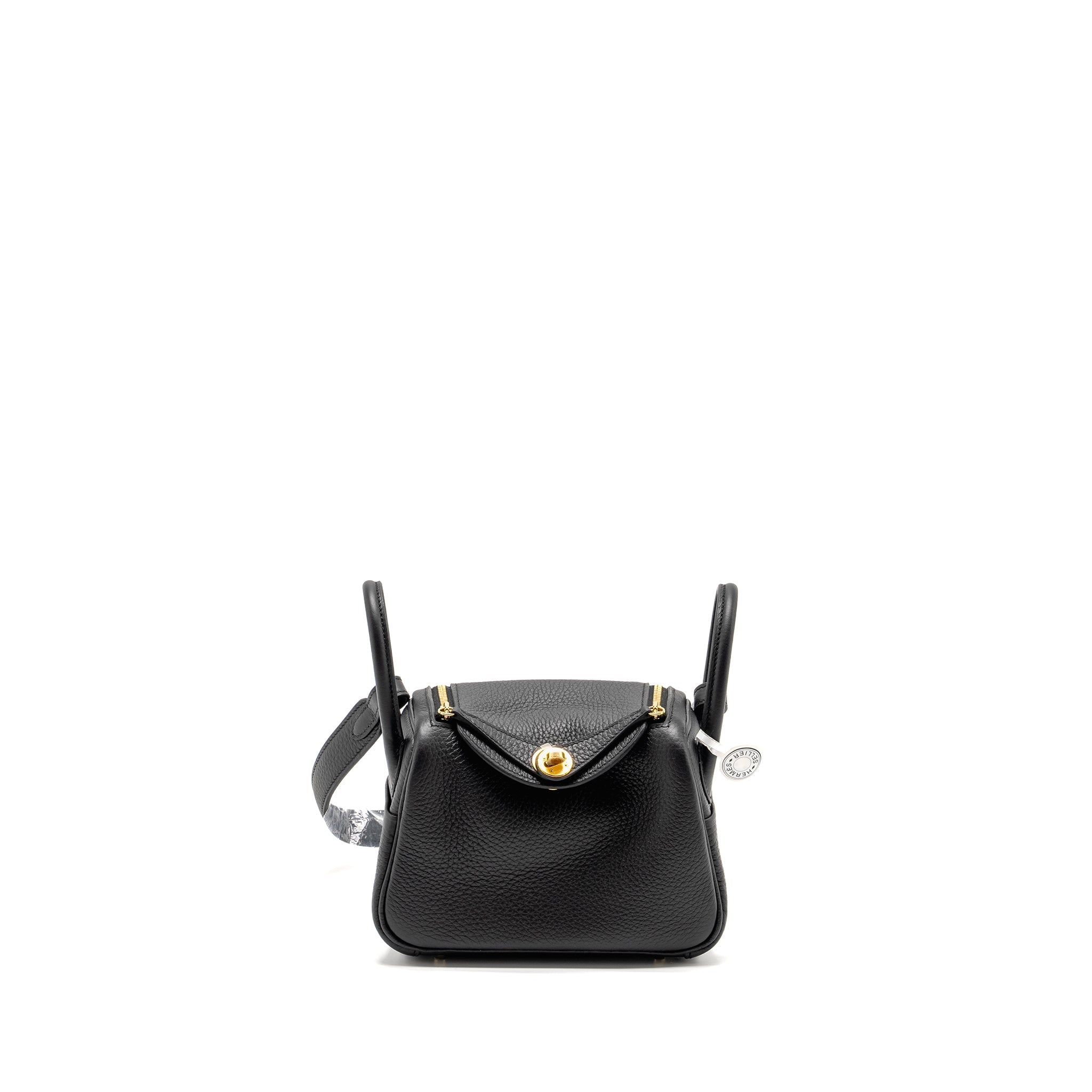 HERMES MINI LINDY II CLEMENCE BLACK GHW