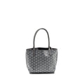 GOYARD MINI ANJOU TOTE BAG GOYARDLINE CANVAS/CALFSKIN GREY SHW