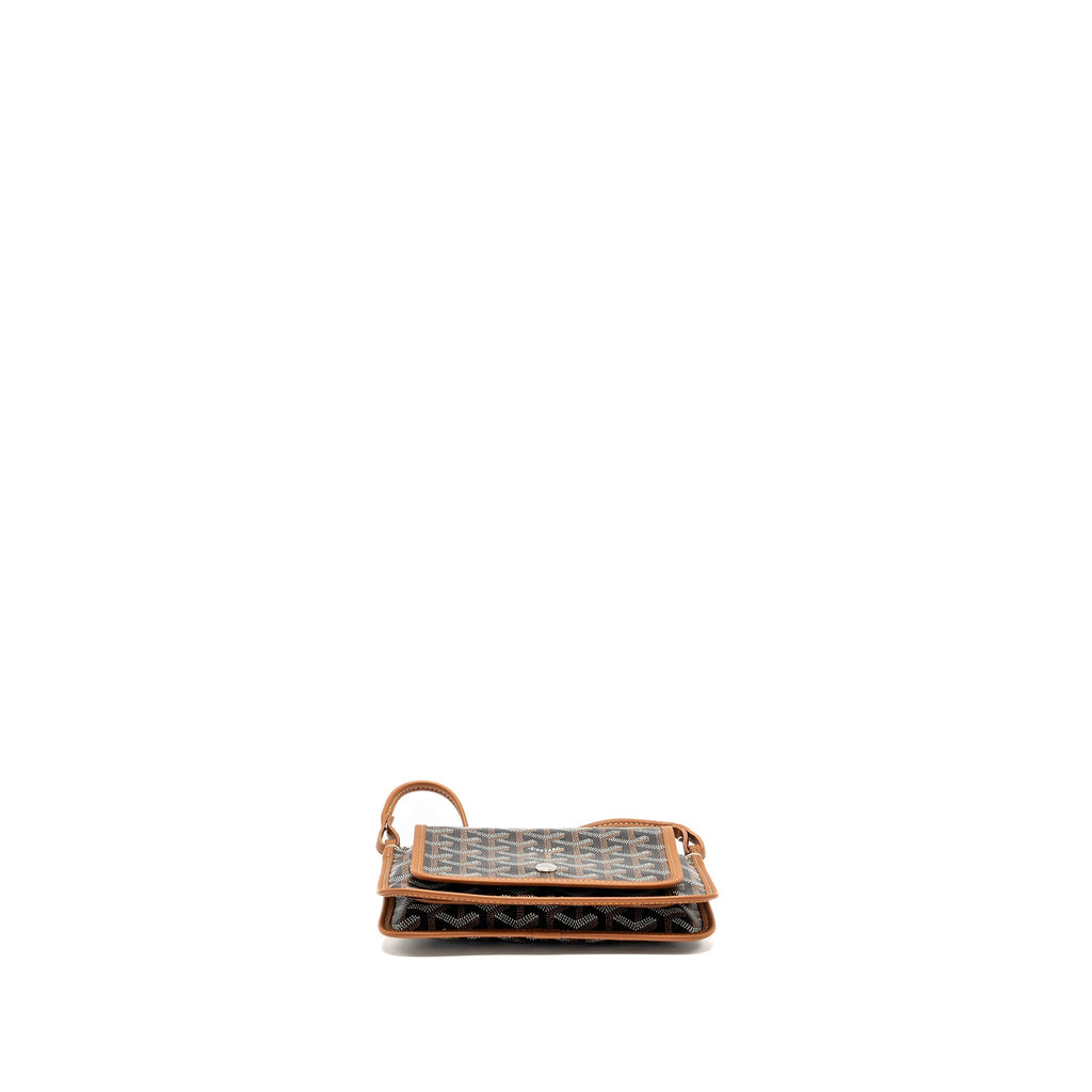 GOYARD PORTEFEUILLE POCHETTE PLUMET GOYARDINE CANVAS/LEATHER NOIR/NATUREL SHW