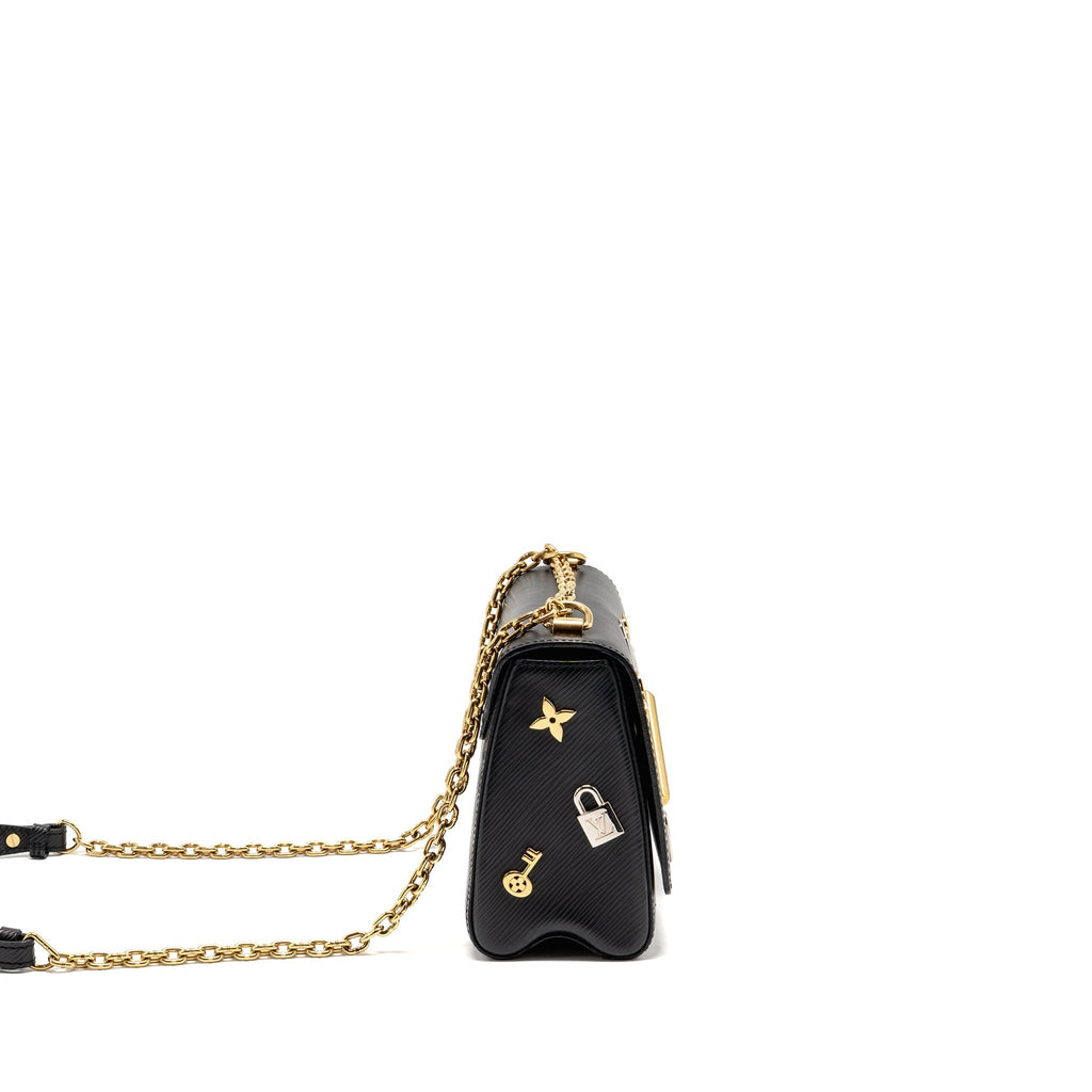 LOUIS VUITTON LOVE LOCK TWIST MM EPI BLACK MULTICOLOUR HARDWARE