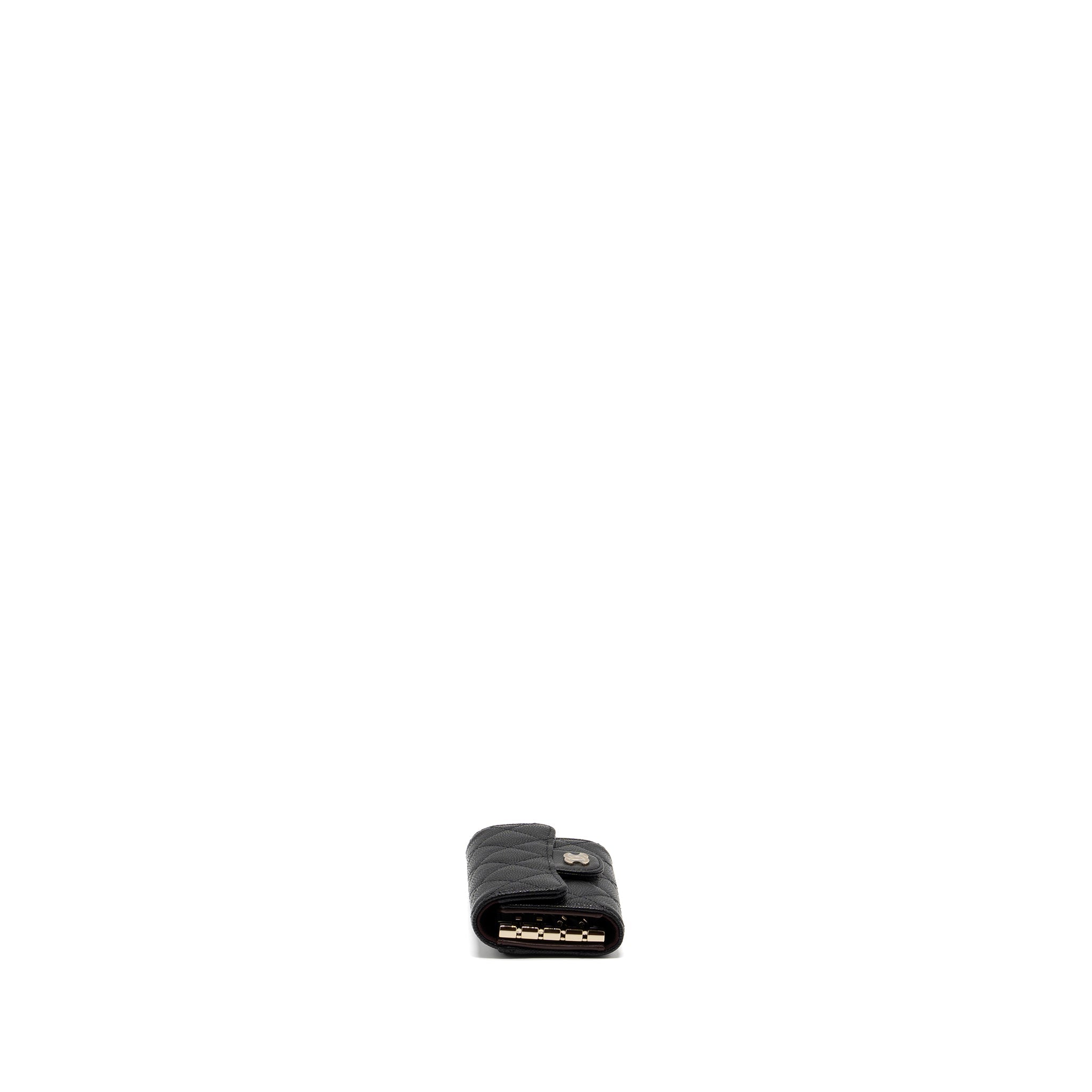 CHANEL CLASSIC FLAP KEY HOLDER CAVIAR BLACK LGHW