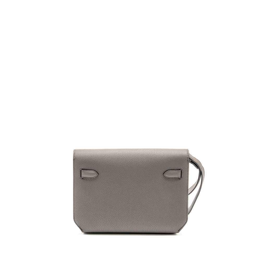 HERMES POCHETTE KELLY DEPECHES 25 TOGO GRIS ETAIN SHW