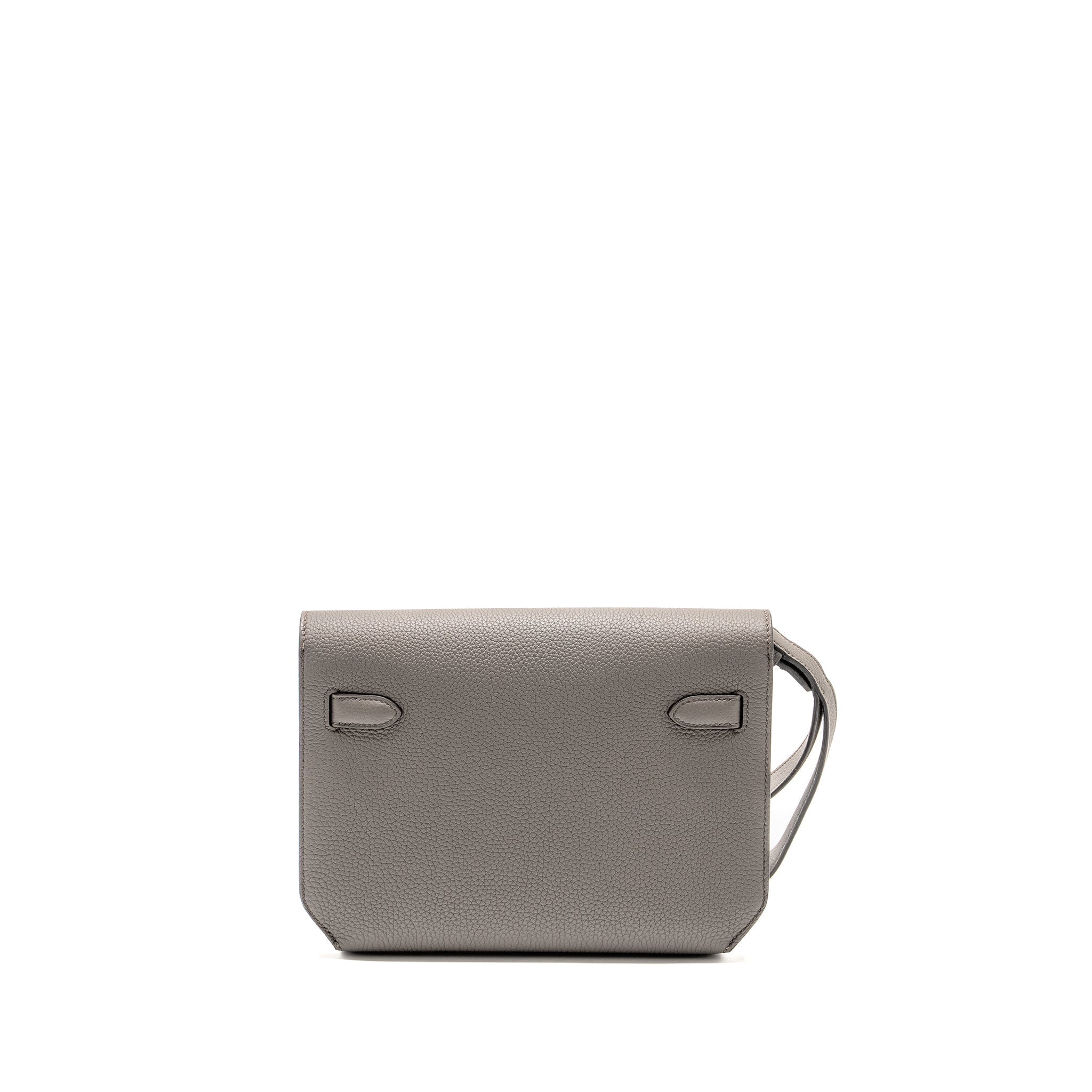 HERMES POCHETTE KELLY DEPECHES 25 TOGO GRIS ETAIN SHW