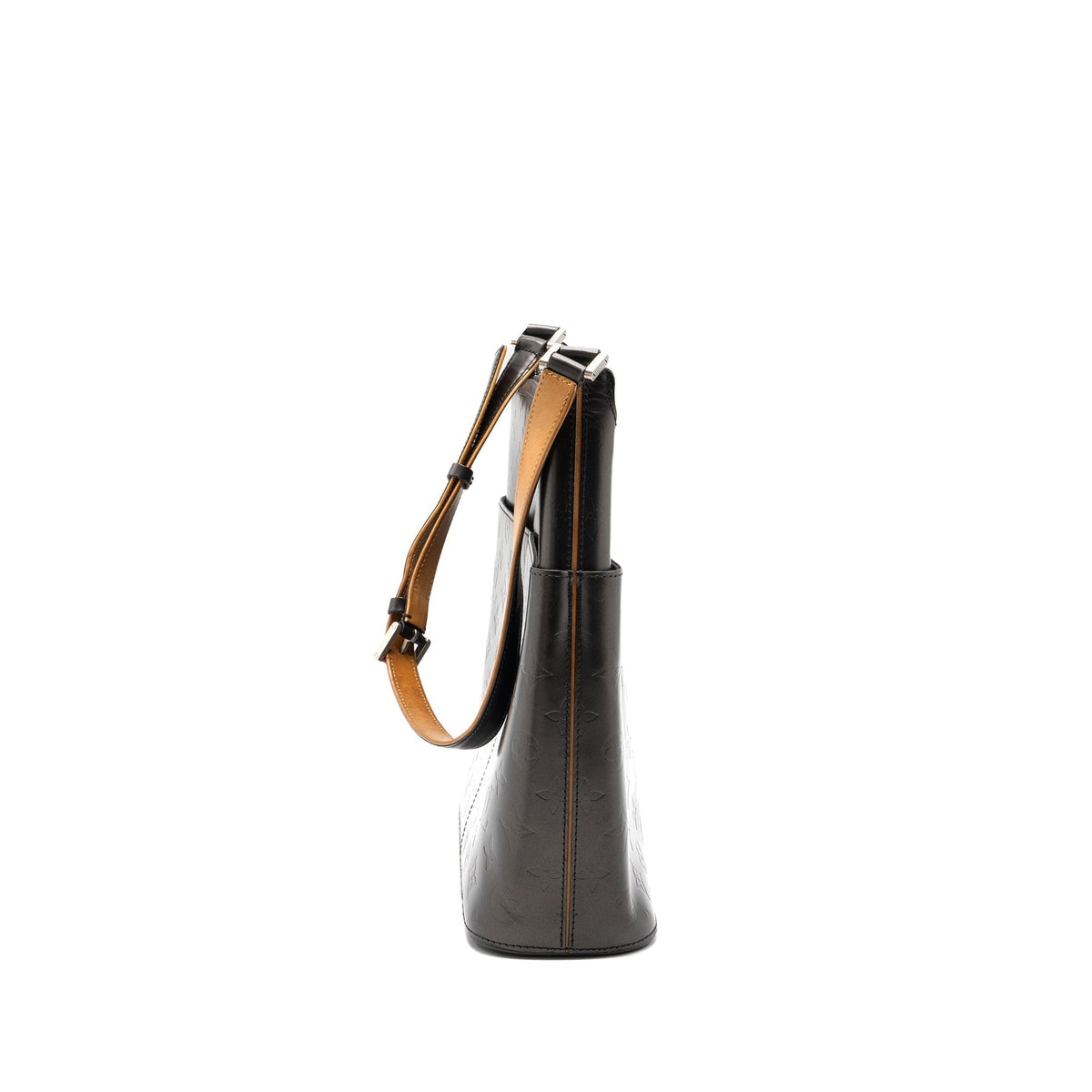 LOUIS VUITTON MESSENGER SHOULDER BAG LEATHER DARK GREY SHW