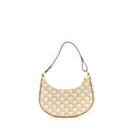 CELINE MEDIUM AVA BAG TRIOMPHE CANVAS/CALFSKIN WHITE/BROWN GHW