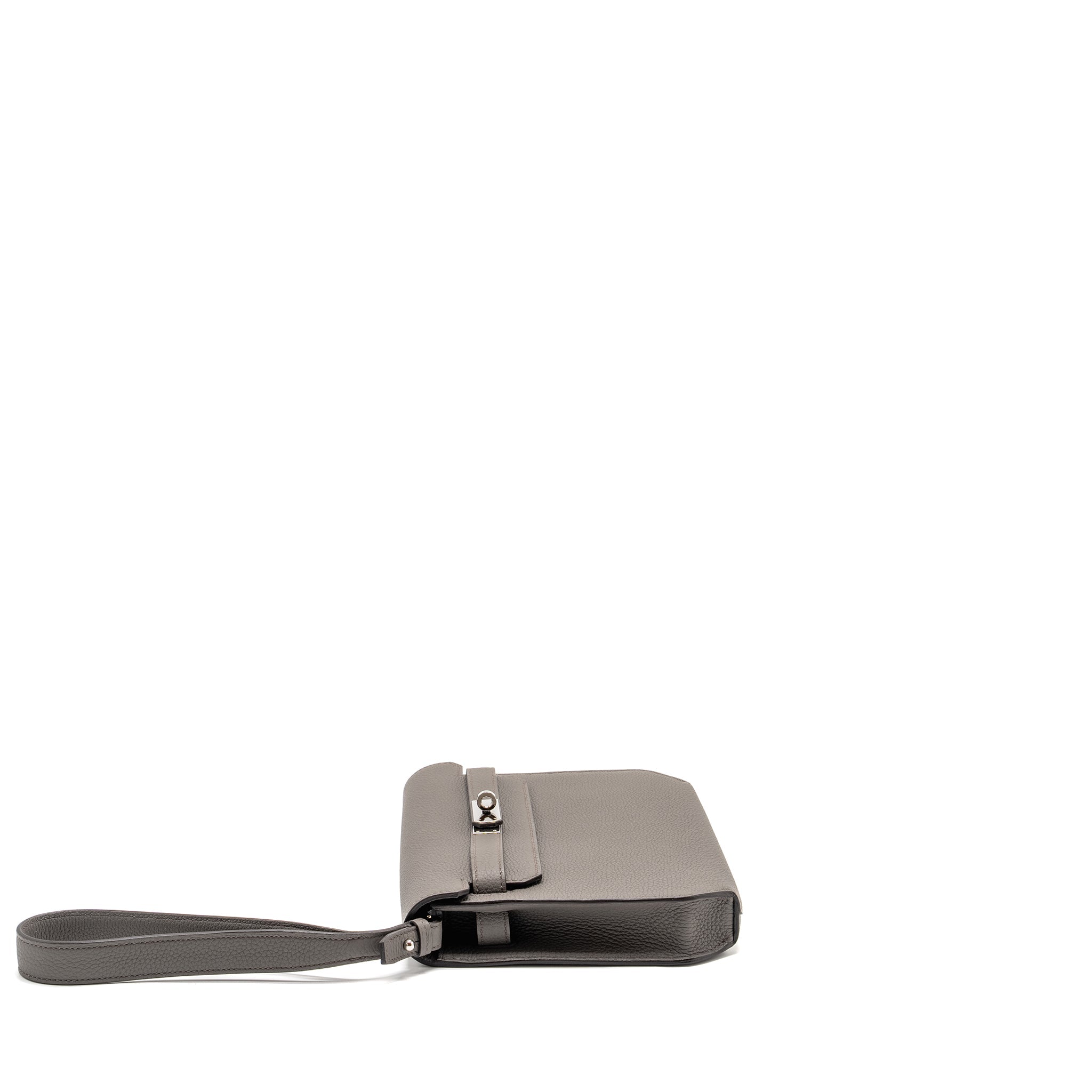 HERMES POCHETTE KELLY DEPECHES 25 TOGO GRIS ETAIN SHW